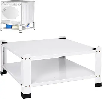 Washer Dryer Laundry Pedestals Base with Storage Shelf,Washer and Dryer Stand Universal Platform,28.3" Lx28.3" Wx14" H,660lbs Capacity, Heavy Duty Steel Multi-Functional Base for Washing Machine