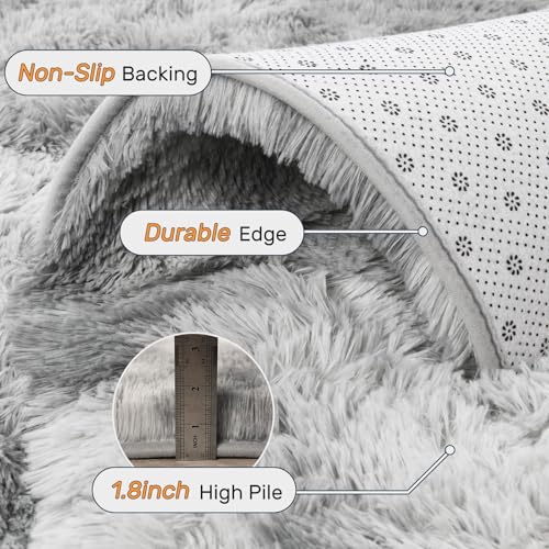 Tapete rectangular 8x10 pies gris suave y antideslizante miniatura 6