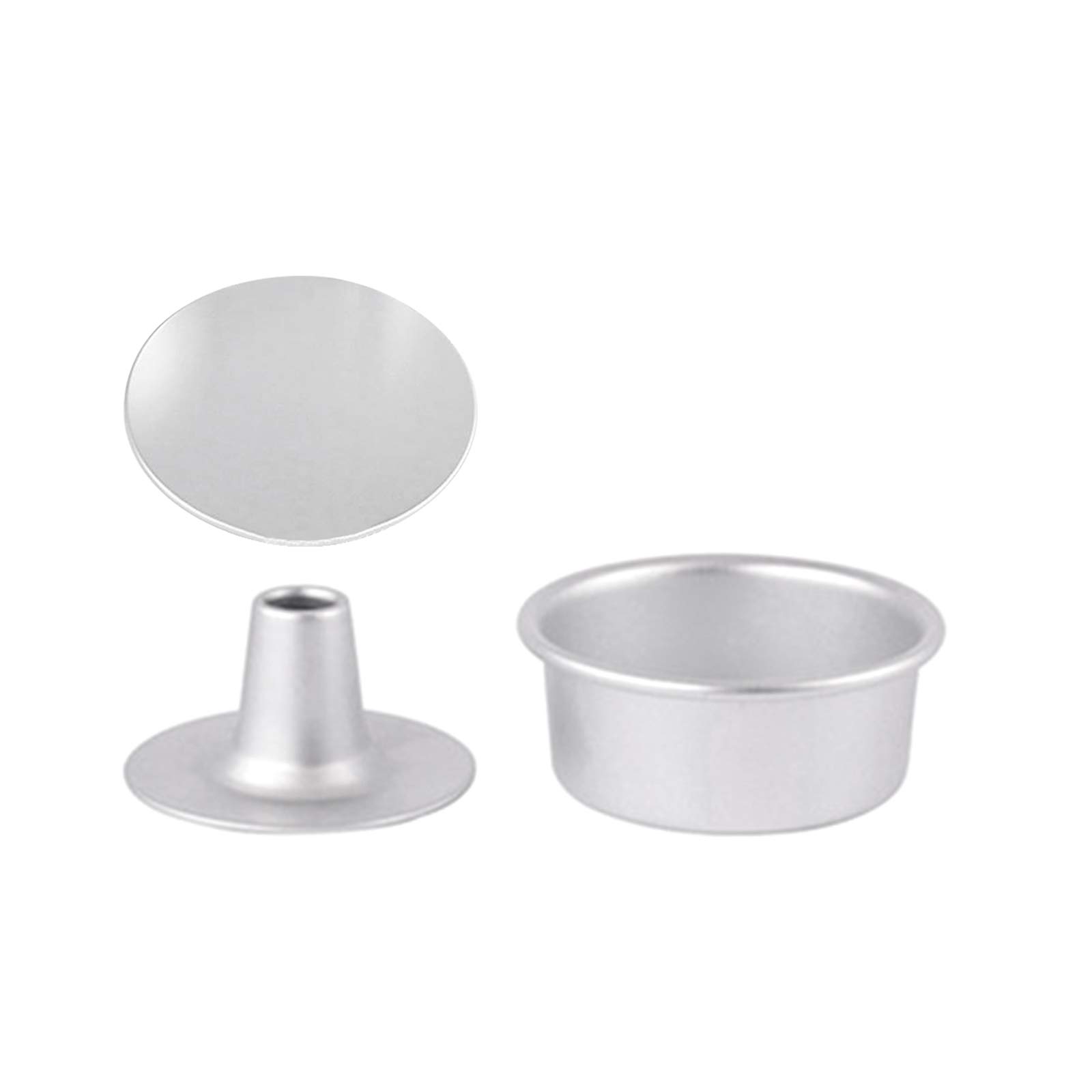 angwang 4/5/7/9/10Inch 3 in 1 Aluminum Alloy Round Hollow Non-Stick Chiffon Cake Mold Angel Food Cake Pan Baking Mould with Removable Bottom 4 Inch