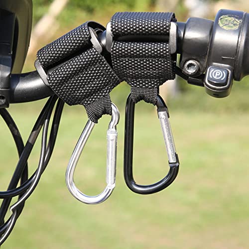 Image of CALANDIS Multifunctional Loop Tie Down Straps with Carabiner Bike Handlebar Workout Black | 1 Loop Tie Down Straps with Carabiner