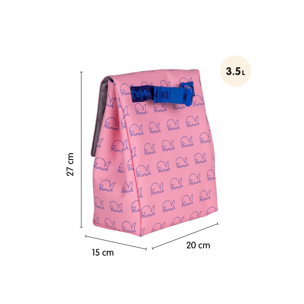 MILAN Borsa Termica Porta Alimenti 3,9L Rosa Con 3 Contenitori, Collezione 460 Since 1918, Per Scuola E Picnic