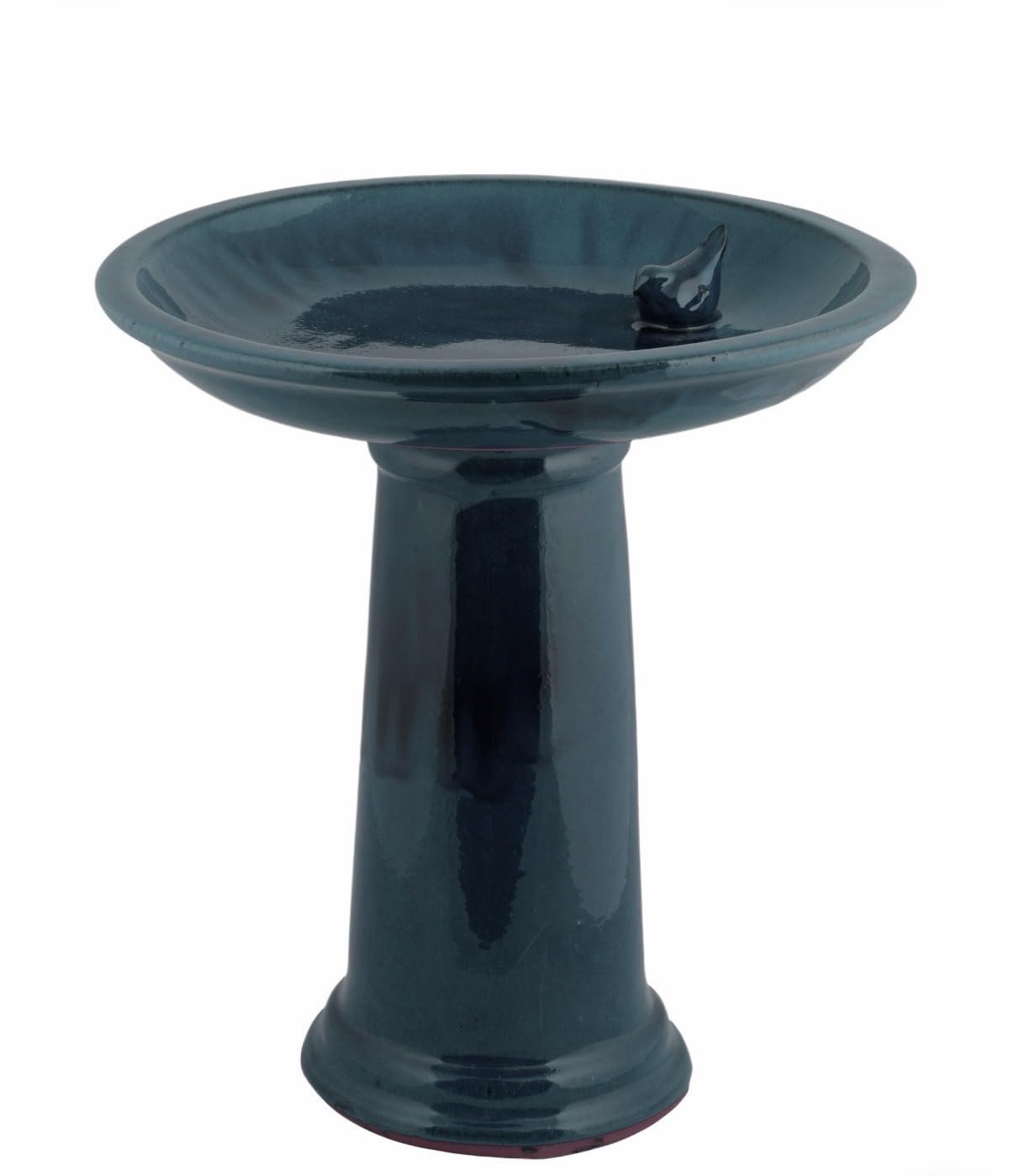 Dekorative Vogeltränke/Vogelbad aus Keramik mit stabilem Fuß. Ideal für Garten, Terrasse oder Balkon und perfekt als stilvolle Wasserstelle für Wildvögel.