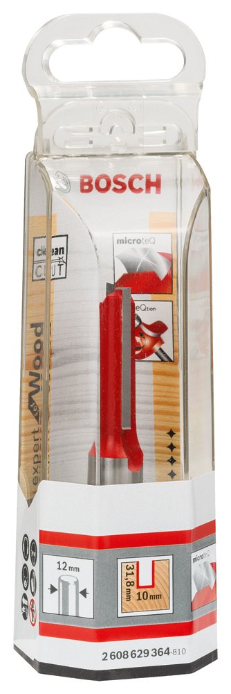 Bosch Accessories 2608629364 Fraise à rainurer droit 12 mm d1 10 mm Longueur 31,8 mm G 76 mm