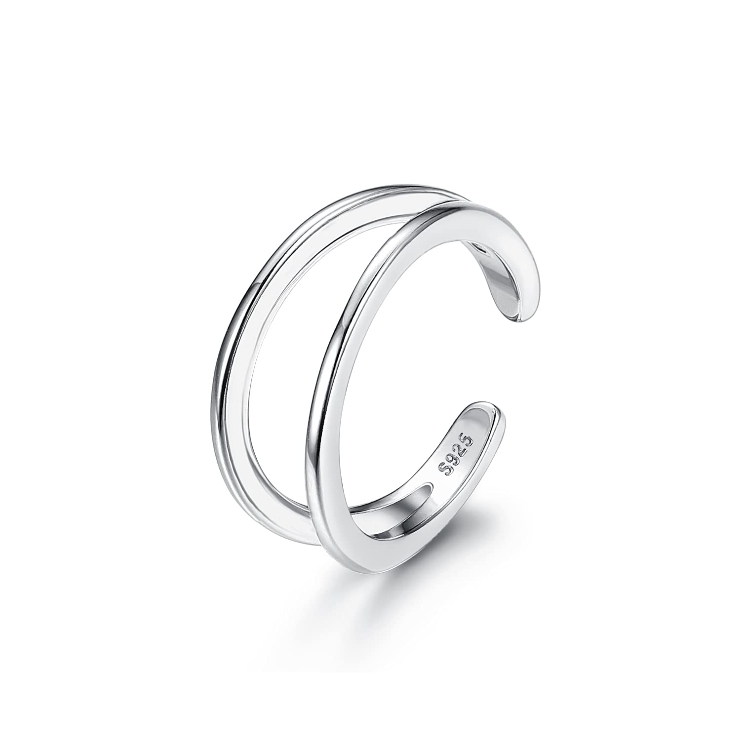 MILACOLATO Toe Rings for Women 925 Sterling Silver Adjustable Toe Ring