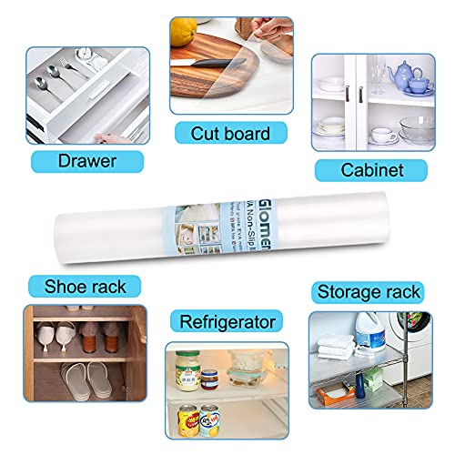 Image of Shelf Liner, Non-Slip Cabinet Liner, Washable Oil-Proof for Kitchen Cabinet, Shelves, Refrigerator, Storage, Desks, 36 Inches x 20 FT, Non Adhesive Drawers Liner (36 Inches x 20 FT, Thickened)