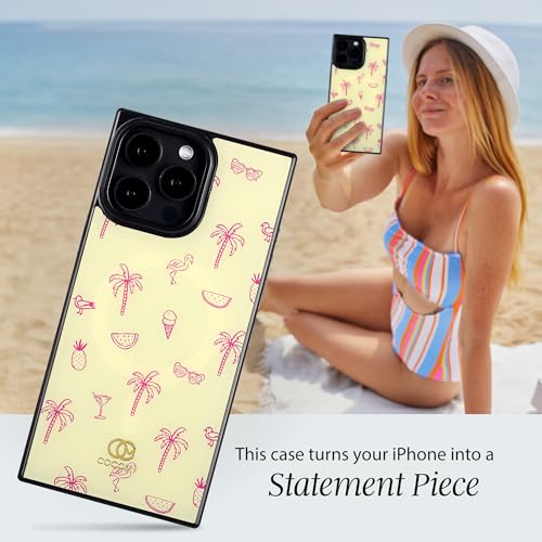 Image of COCOMII Rectangle for iPhone 16 Pro Max Case, Flamingo Paradise