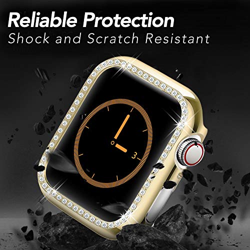 Yolovie Compatible for Apple Watch Case 42mm iWatch Cover with Bling Crystal Diamonds Shiny Rhinestone Bumper - Image 4