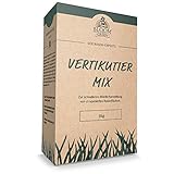 Vertikutiermix Bloom & Green (1 x 3kg) I 4 in 1 Garten- und Rasenpflege: Organisch-Mineralischer NPK-Dünger mit Eisen, Rasen-Nachsaat, Bodenverbesserer durch Rasen-Regeneration I 3kg für 85m²