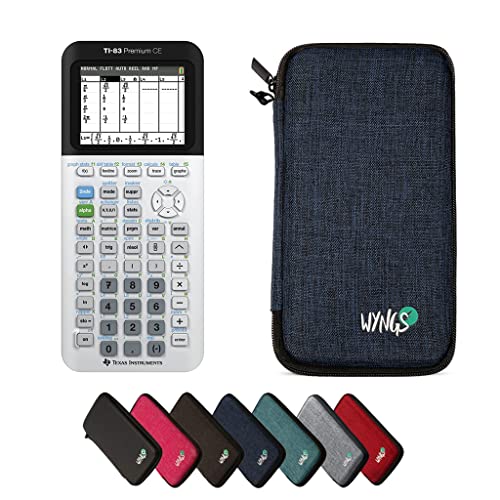 CALCUSO Sparpaket: TI-83Premium CE Grafikrechner + WYNGS Schutztasche blau + Erweiterte Garantie von CALCUSO