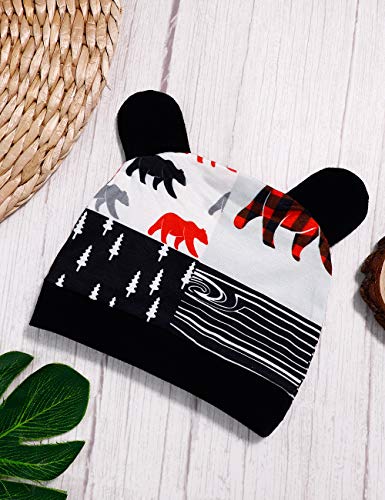 Newborn Infant Baby Boy Girls Clothes Fall Outfits Baby Bear Romper Long Pants Hat 3Pcs Christmas Bodysuit Set 0-3M #TOP5