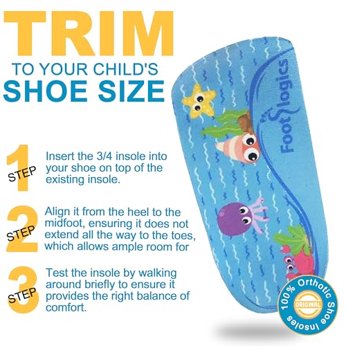 Plantillas ortopédicas Footlogics para niños 8-10 azul miniatura 6