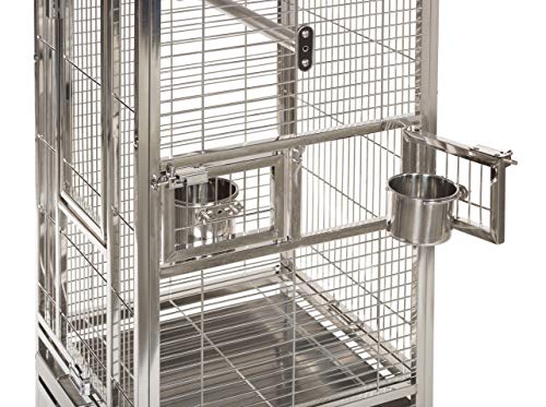 Image of Prevue Pet Products Stainless Steel Playtop Bird Cage, Small