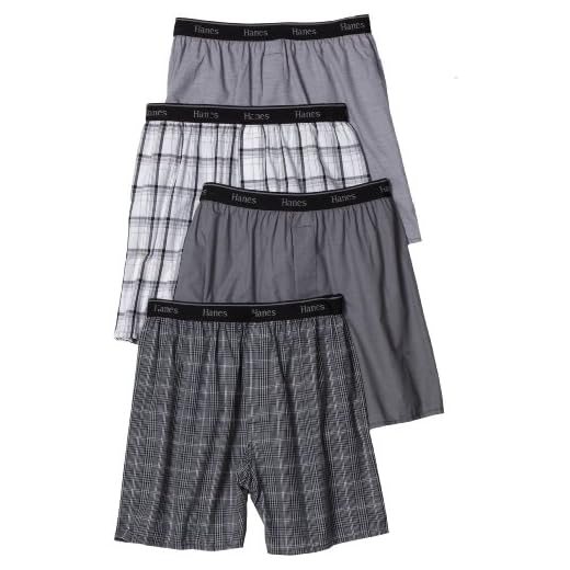 Cuecas boxers masculinas Hanes Ultimate clássicas confortáveis com cintura flexível, Assorted, Medium