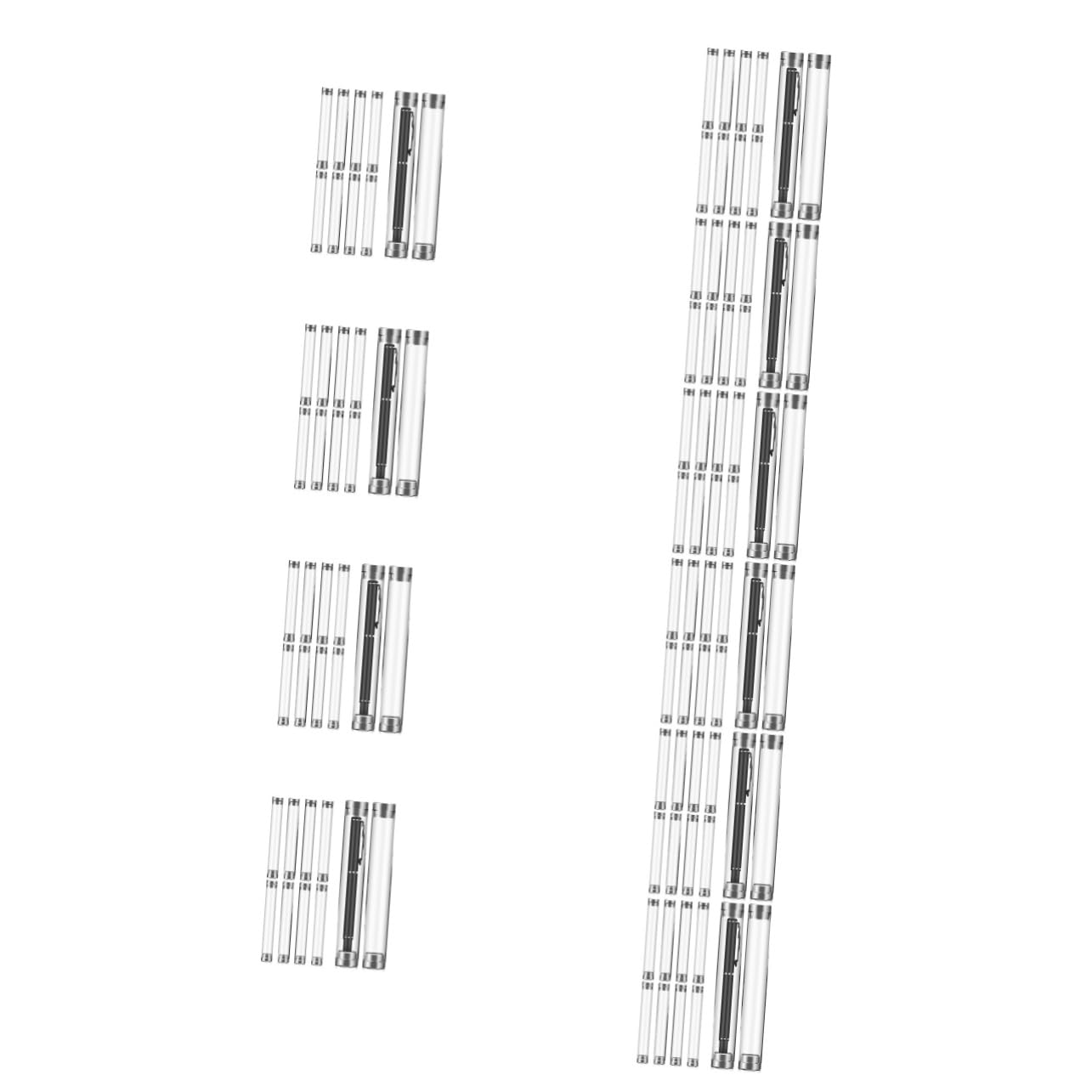 HOMSFOU 10 Set Portapenne Acrilico Custodiper Pennper Ufficio E Scuola Design Compatto Per Riporre Tue Penne Preferite 10 Pezzi * 10