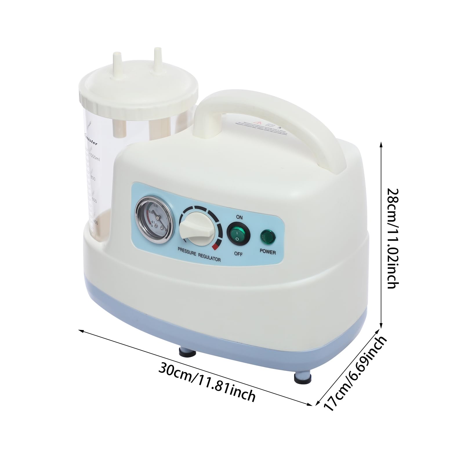 Elektrische Sputum-Saugmaschine, tragbares Schleim-Entfernungsgerät mit 1000 ml Saugkanister, automatische Saugkraft für den Einsatz in medizinischen Heimen und zu Hause