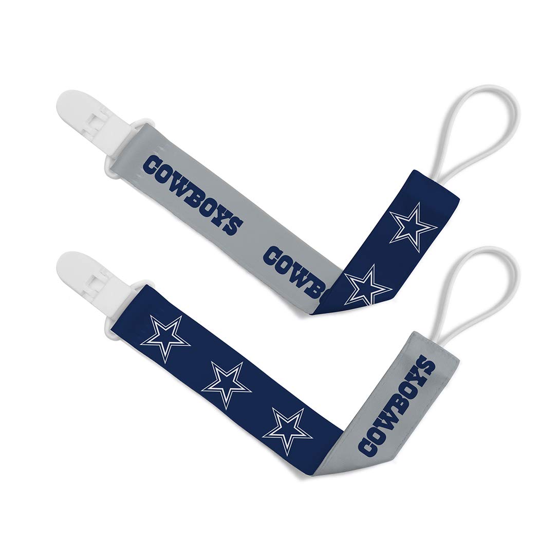 Baby FanaticMasterPieces NFL Dallas Cowboys 2-Pack Pacifier Clips, One Size, Team Color