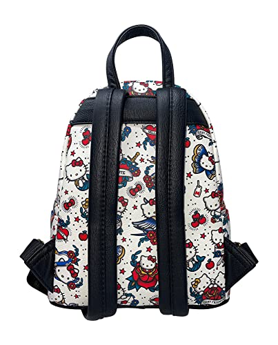 Loungefly Sanrio Hello Kitty Tattoo Allover Print Womens Double Strap Shoulder Bag Purse3