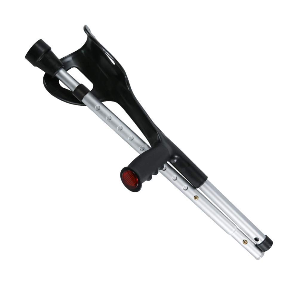 Muletilla de Aluminio Plegable Brazo muletas El Codo se Puede Doblar, Fractura Bajo la axila Ligero Antideslizante muletas de Codo (36"-45" / 92-115cm)