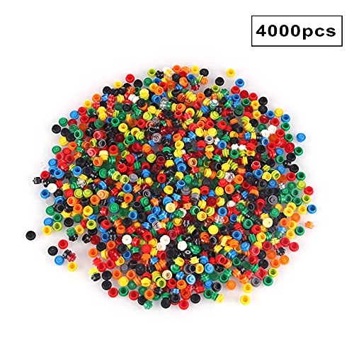 KOAEY 4000 Teile Bunte Flache runde 1er Noppen Kompatibel mit Lego, 21 Farben DIY MOC Steinebox Bausteine Ersatzteilset… – Bild 4