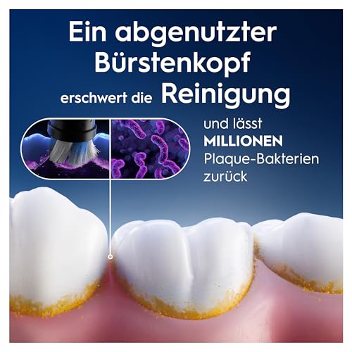 Oral-B iO Strahlendes Weiss Aufsteckbürsten — ORIGINAL Zahnbürstenaufsatz für Elektrische Oral-B iO Zahnbürsten, Zahnaufhellung für weißere Zähne — Schwarz, 8 Stück 6
