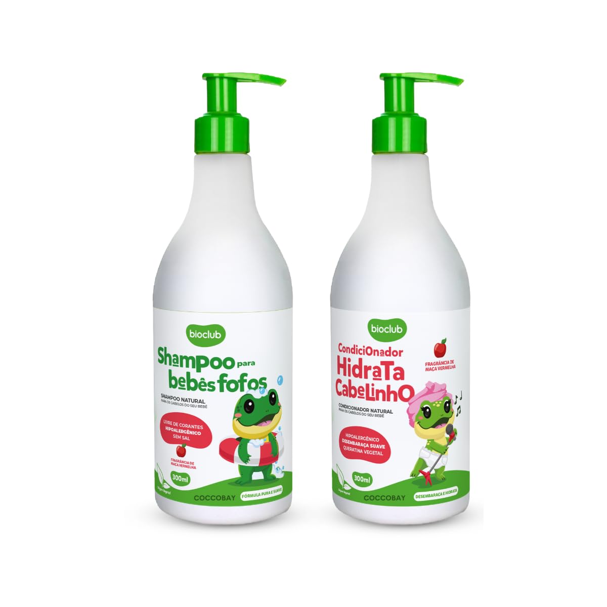 Kit Shampoo E Condicionador Infantil Natural Bioclub® Hipoalergênico Com Queratina