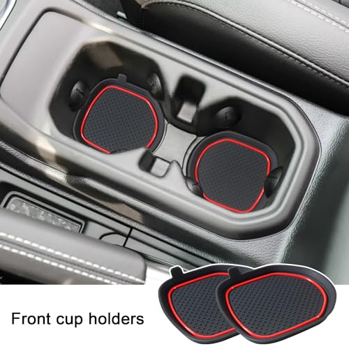Portavasos para Wrangler JL JLU 2018-2026 silicona rojo 4 piezas miniatura 4