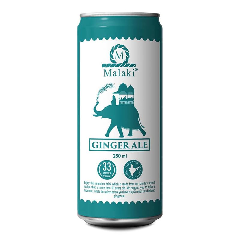 Malaki Ginger Ale 250 ml Each|Pack of 12| Refreshing | Natural Ingredients | Low Calories | Carbonated Drink | Ginger Ale Flavored Drink (B0BJVS54SD) Amazon Price History, Amazon Price Tracker