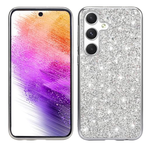 Design dello stile: Effetto Glitter Design per Samsung A14 custodia glitter estetica per donne offre una presa comoda, facile da installare / rimuovere e resistere alle impronte digitali. Il glitter è incollato su una custodia protettiva durevole