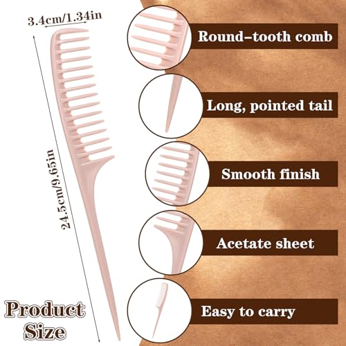 Set de 4 Peines Rat Tail para Peinar y Separar miniatura 4