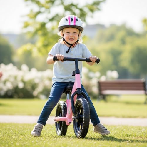 Image of HONEY JOY Toddler Balance Bike, 11 Inch Baby Push Bicycle w /Adjustable Padded Seat & Handlebar, Ultra Light Steel Frame, No Pedal Walker Bike Riding Toy, Birthday Gift for Boys Girls Aged 2-5