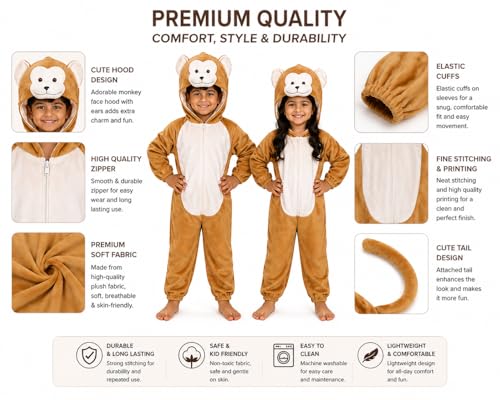 Image of udra Fancy Dress Animal costumes for kids animal dress for boys & girls fancy dress competition school events function for age group 3 to 8 yrs