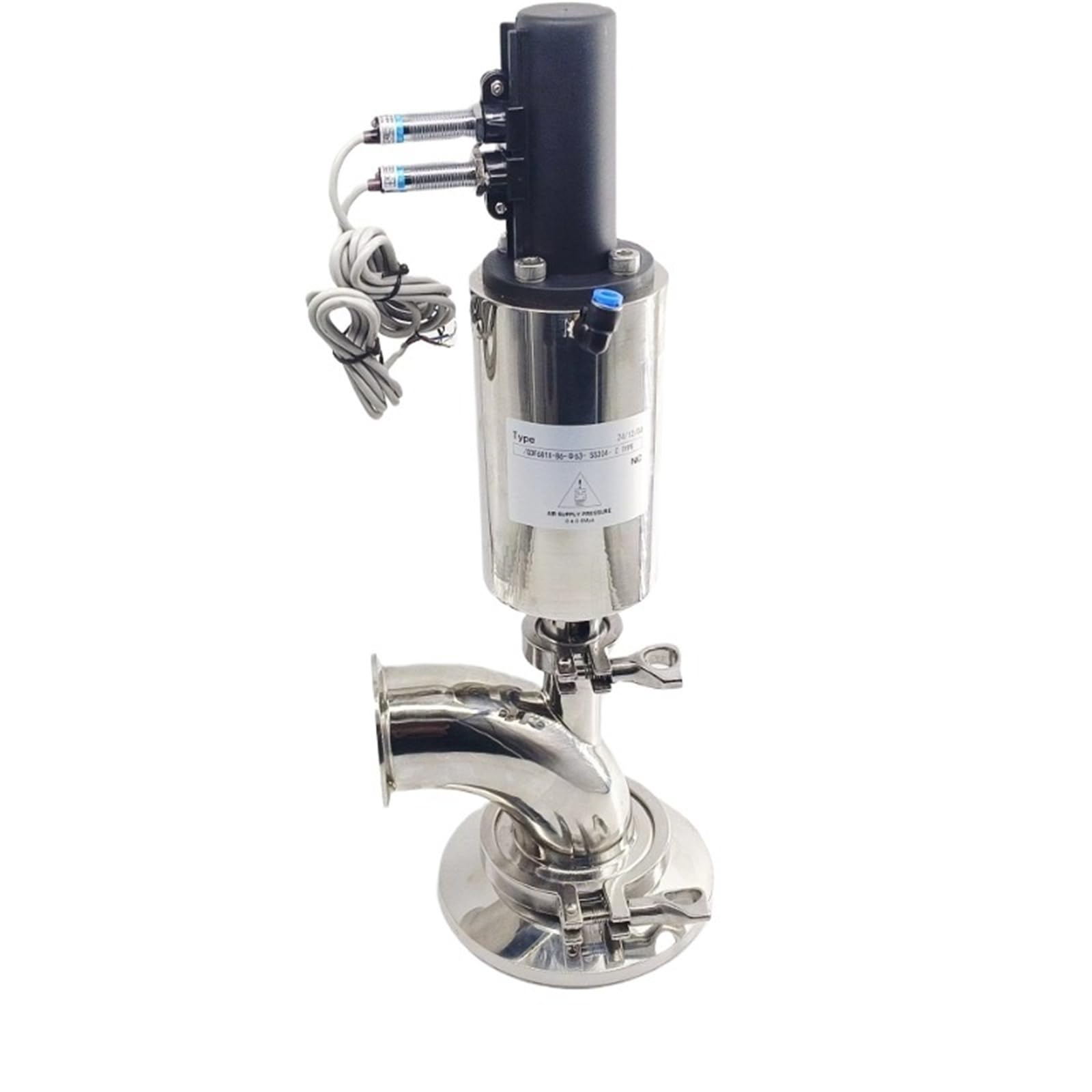 Bottom Tank Valve Manual Sanitary Pneumatic with Sensor Diaphragm