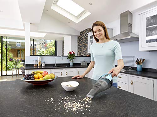 BLACK+DECKER - Aspirateur à Main Sans Fil DUSTBUSTER Rechargeable 7,2V - Aspi Compact et Puissant 15,5 AW - Autonomie 17 min - Batterie Lithium-ion - Capacité 385 ml - Bleu Chrome - NVC220WBC-QW - Image 4