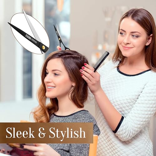 facn hair cutting scissors - professional hair scissors 65 inch razor edge barber shears salon hair cutting shears - japanese stainless steel - precision cutting premium shears for men women amp kids