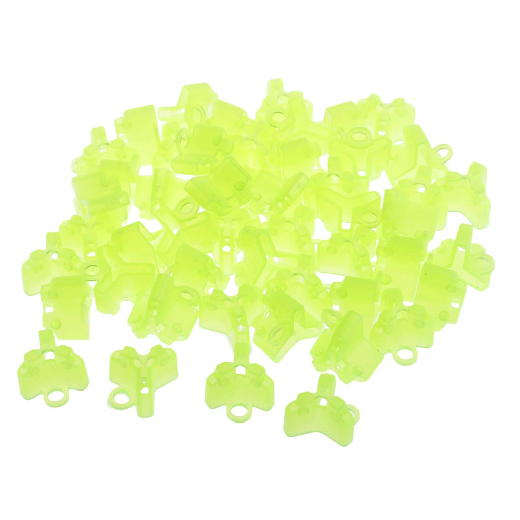 50 Pezzi Giallo Chiaro Plastica Pesca Treble Ami Coperture Protettive 1 cm