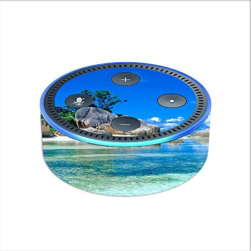 Skin Decal Vinyl Wrap for Amazon Echo Dot 2 (2nd Generation) / Island Paradise Beach
