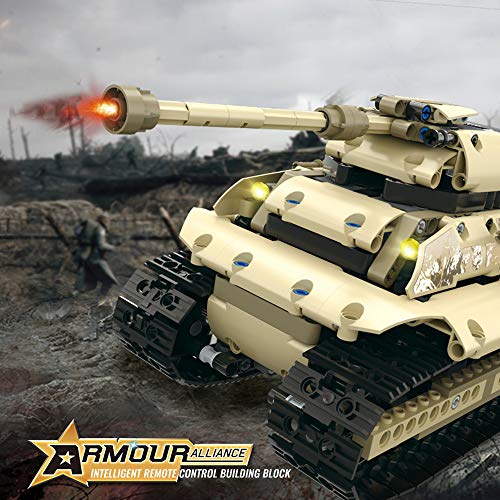 image for QiQing Tank Building Set of Heavy Tracked Toy Tanks Model for Boy Chil