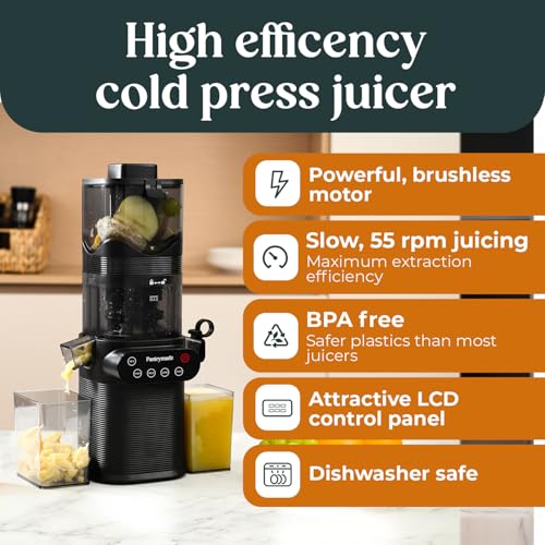 Image of Pantrymade Cold Press Juicer, 5.5 inch Feed Chute, High Juice Yield, BPA Free