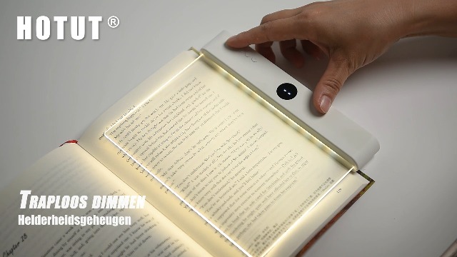 GARITE Boek Licht, Oogbescherming Leeslamp met 6 LED, 3 Helderheid Modi