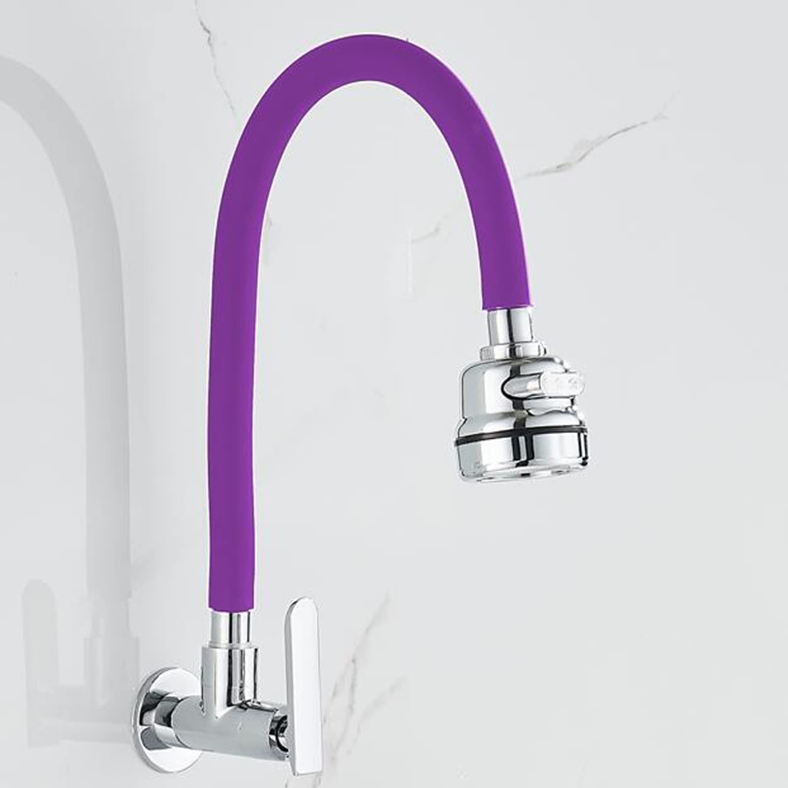 Stylowy, fioletowy kran kuchenny z zimną wodą – obrotowy mosiężny kran do kuchni i łazienki, trwały i funkcjonalny design do nowoczesnych pomieszczeń
