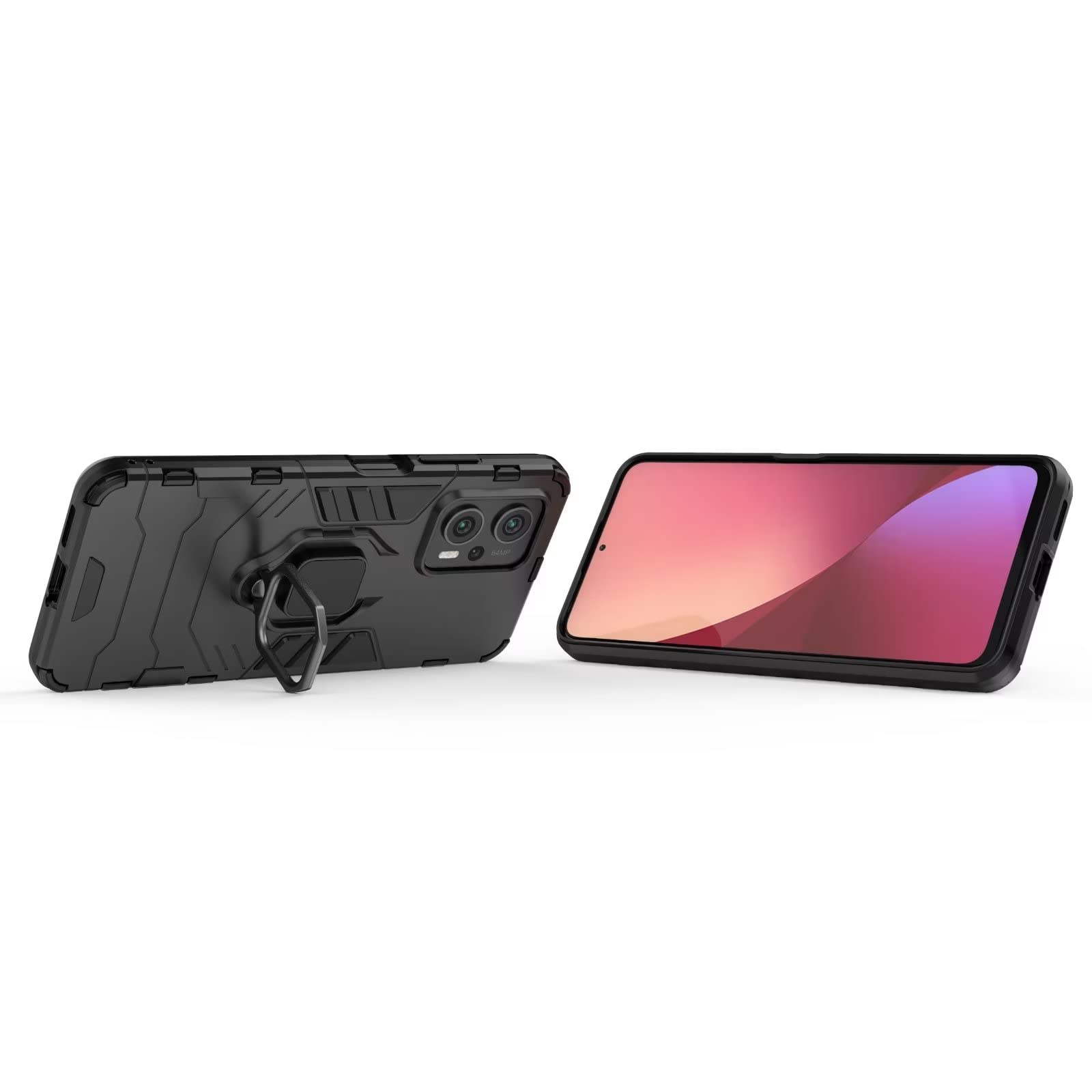 HONLEN Custodia Compatibile con POCO X4 GT Case, (6.6 Inches) [Antiurto][Antiscivolo] con Supporto in Metallo Rotante a 360° Armatura Protezione Cover