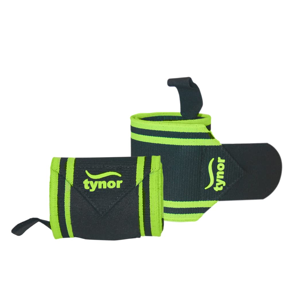 TYNOR Wrist Wrap With Thumb Loop, Black & Green, Universal, Pack of 2 (B09NNRW6WZ) Amazon Price History, Amazon Price Tracker