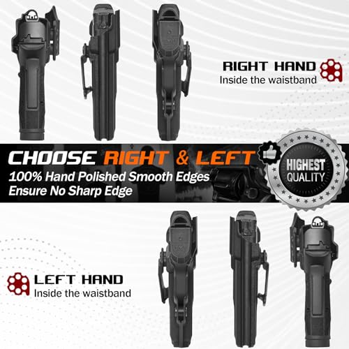 S&W M&P 380 Shield EZ Holster IWB Kydex Fit: Smith & Wesson M&P 380 Shield EZ Pistol - Inside Waistband Concealed Carry – Adjustable Cant & 'Posi-Click' Retention - US Made - No Wear - No Jitter