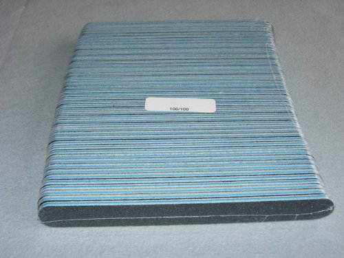 Prem. Emery Boards - Blk/Blu (100) (50 per Pack)