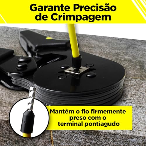 Kit Alicate Decapador Descascador Crimpador Fio Cabo elétrico Com Chave Teste Detectora de Corrente