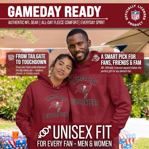 Image of Team Fan Apparel NFL Gameday Hoodie Pullover Sweatshirt for Men and Women | Officially licensed NFL Gameday fleece pullover - kangaroo pocket, ribbed cuffs, drawstring hood, unisex fit