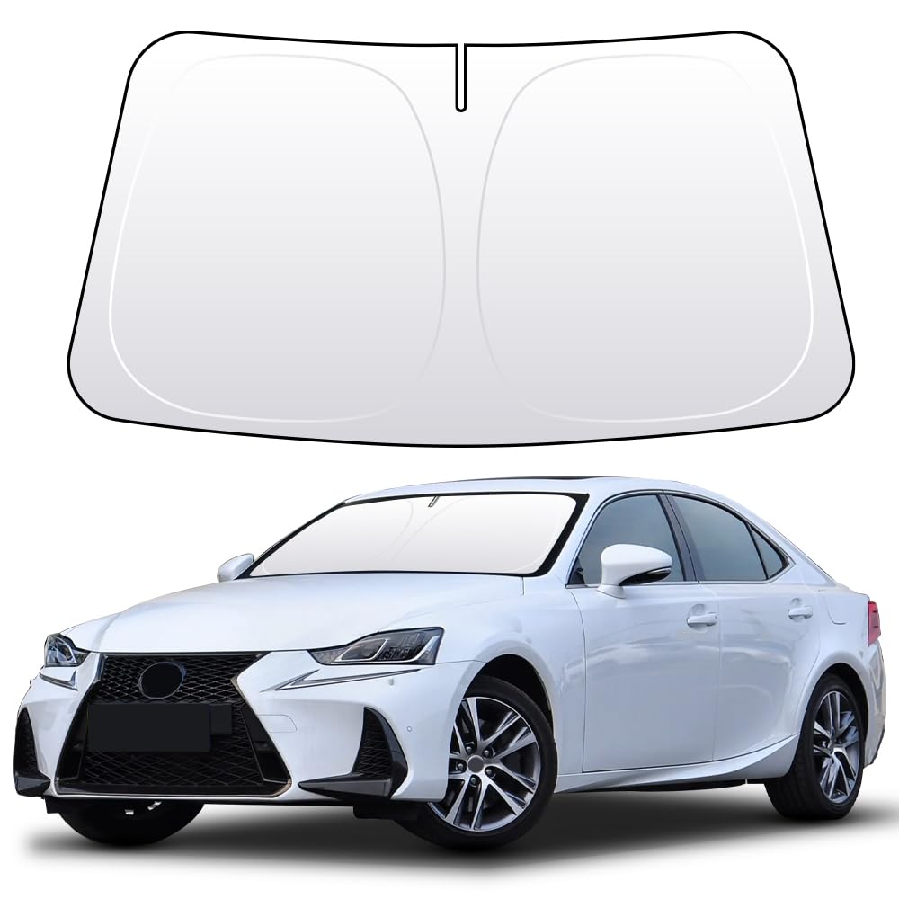Front Windshield Sun Shade Custom Fit Compatible for is 2006-2017 IS250 IS350 IS300 IS460 Sunshade Foldable UV Ray Reflector Sun Visor Protector Accessories Shield Cover Reflective (for is 2006-2017)