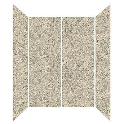 Mermaid Bath and Shower Walls Four Panel Shower Wall in 60" W x 36" D x 96" H in Typhoon Blanc