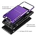 Vofolen Case for Galaxy S9 Case Wallet ID Slot Credit Card Holder Pocket Scratch Resistant Dual Layer Protective Bumper Rugged TPU Rubber Armor Hard Shell Case Cover for Samsung Galaxy S9 (Purple)