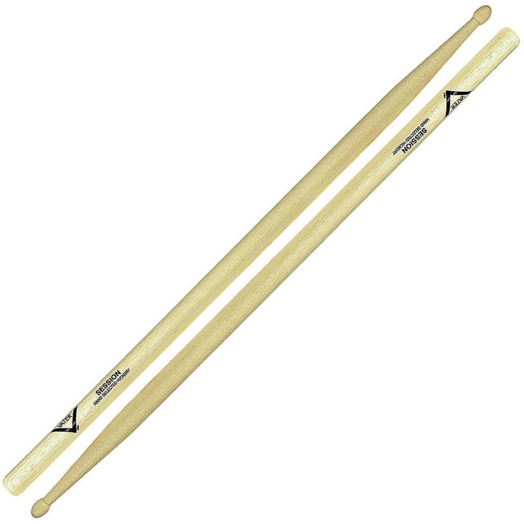 Vater - Session (Wood Tip) American Hickory Drumsticks - VHSEW, Natural, SXXL